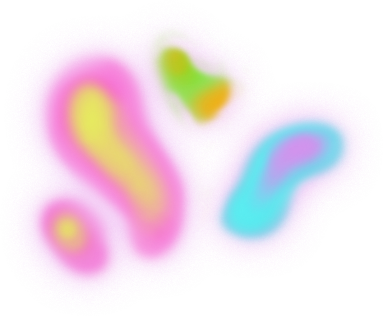 Dreamy Airbrushed Gradient Abstract Blobs